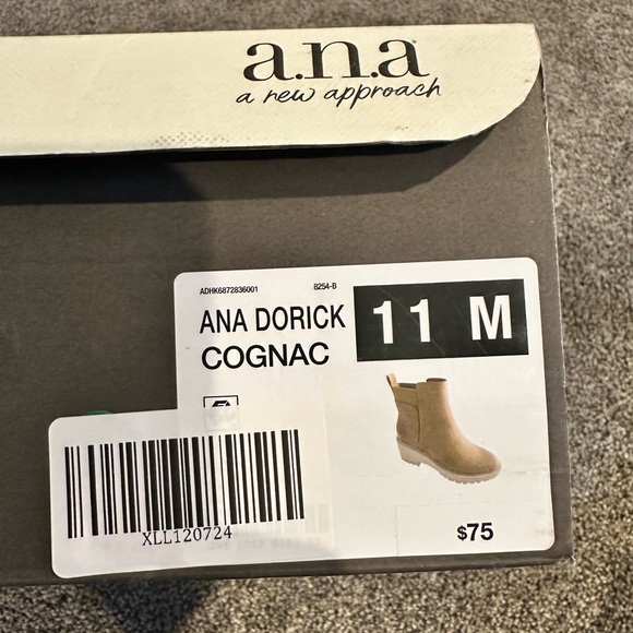 a.n.a. Dorick Woman’s Block Heel Boots - Size 11 - New In Box - Color Cognac - Picture 6 of 6